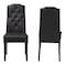 Baxton Studio Black Faux Leather Button-Tufted Nail heads Trim Dining Chair 120-6599 - alternate 3